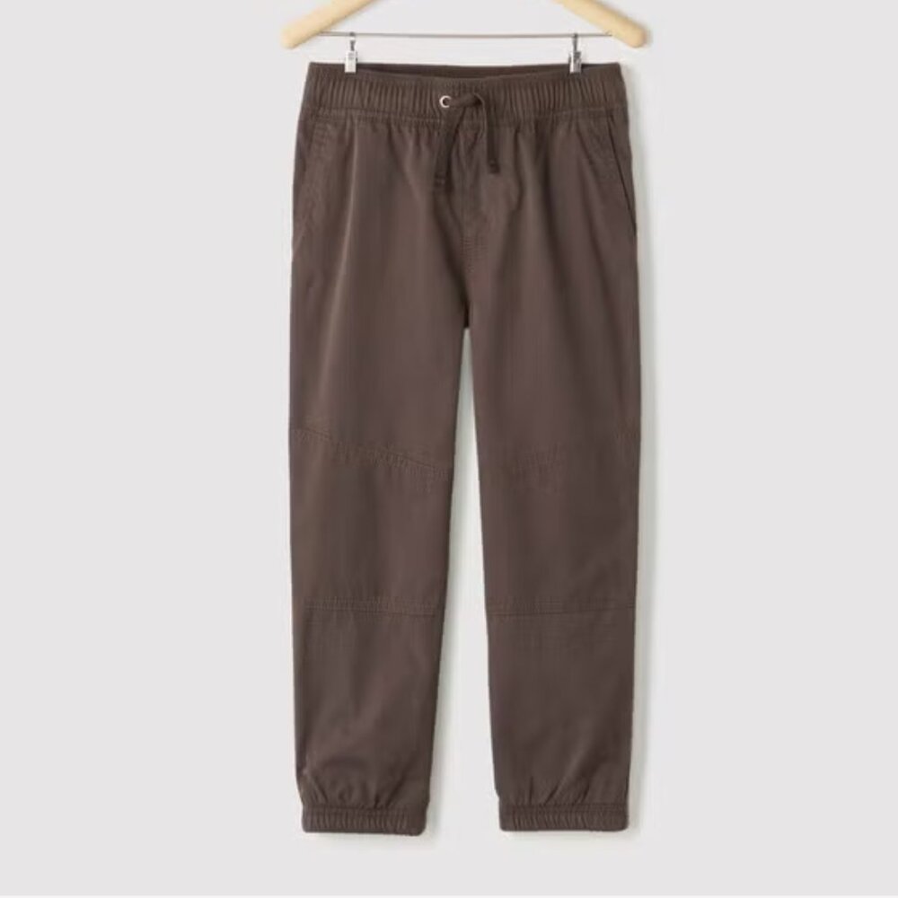 Hanna Andersson Double Knee Jersey Lined Joggers Pants Loft Grey Sz 5
